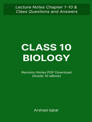 cover image of Class 10 Biology Quiz Questions and Answers PDF | 10th Grade Biology Exam E-Book PDF
